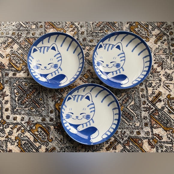 Japanese cat plates - Picture 2 of 9